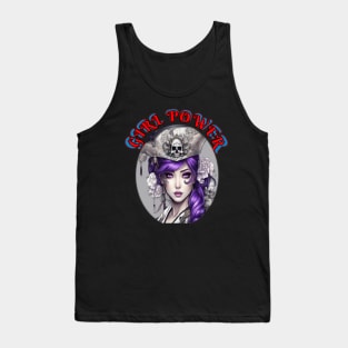 Girl power, purple Asian pirate Tank Top